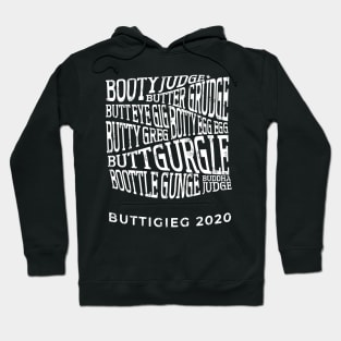 How do you say Mayor Pete Buttigieg's name? Funny trippy retro list of ways people say it. Hoodie